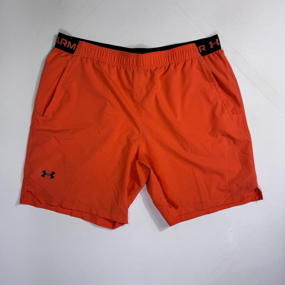 Under Armour Mens 1370382 Orange Vanish Woven Training Shorts 2XL Gym Athletic